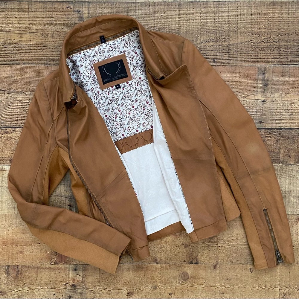 Leather MOTO Jacket, Soft Mixed Media ⭐️ GORGEOUS - Picture 5 of 15